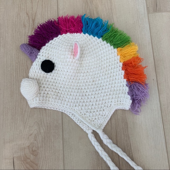 Justice Faux Fur Infinity Scarf & Unicorn Knit Beanie - Picture 2 of 7